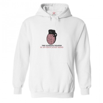 The Ultimate Weapon Is An Educated Mind Unisex Classic Kids and Adults Pullover Hoodie